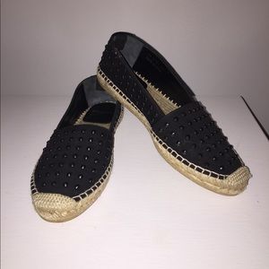 Saint Lauren YSL Studded Slip on Flats